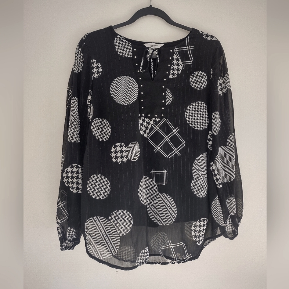 CJ Banks Women's long sleeve blouse XL